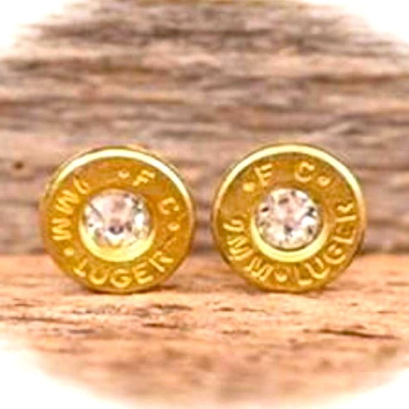 Bullet.  Bullet Earrings.  Pretty hunter. - Picture 1 of 3
